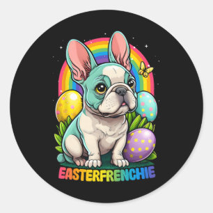 Funny Easter French Bulldog Easterfrenchie Cute Fr Classic Round Sticker