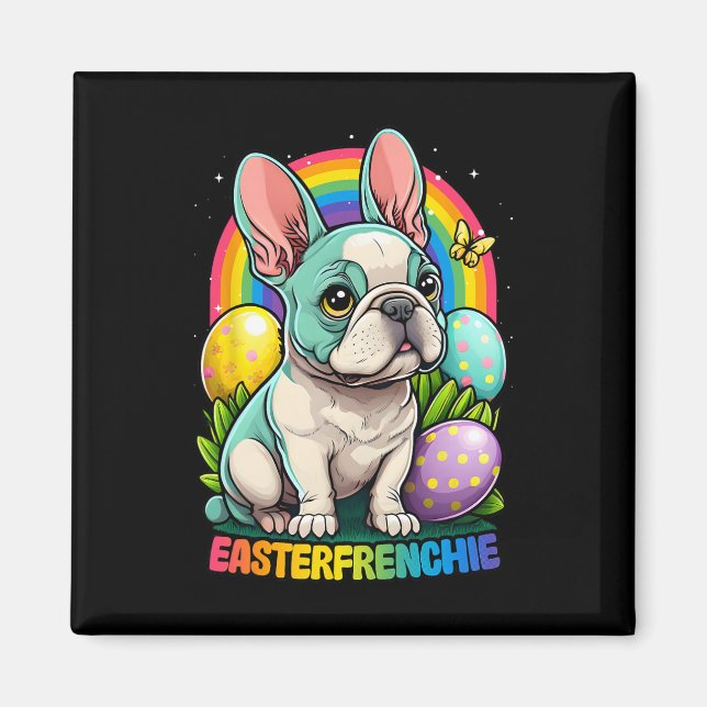 Funny Easter French Bulldog Easterfrenchie Cute Fr Magnet (Front)