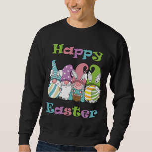 Funny Easter Gnomes With Bunny Ears And Easter Egg Sweatshirt