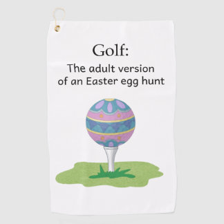 Funny Easter golf towel