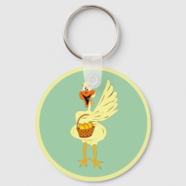 Funny Easter Goose Keychain (Front)