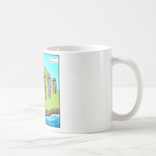 Funny Easter Island Cigar Cartoon Gifts Coffee Mug