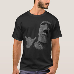 Funny Easter Island Rapa NUI Moai Statue Surfer T-Shirt