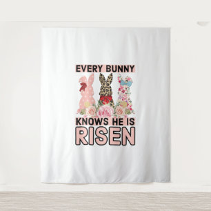 Funny Easter Jesus, Every Bunny Knows He Is Risen Tapestry