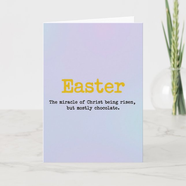 Funny Easter Miracle Card (Front)