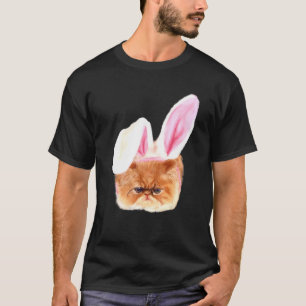 Funny Easter Persian Cat Bunny Ears Adorable Cat F T-Shirt