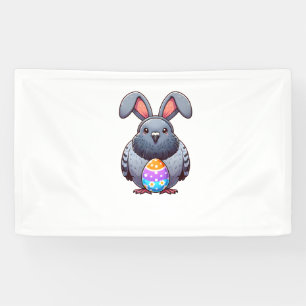 Funny Easter Pigeon Lover Egg Eggs Bunny Rabbit Bu Banner