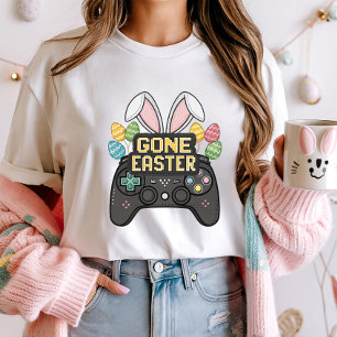 Funny Easter Pixel Art Bunny Controller T-Shirt
