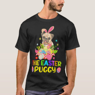 Funny Easter Pug Bunny Ear Eggs Basket Dogs Kids M T-Shirt