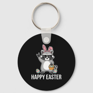 Funny easter racoon costume toddler egg hunt key ring