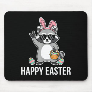 Funny easter racoon costume toddler egg hunt mouse pad