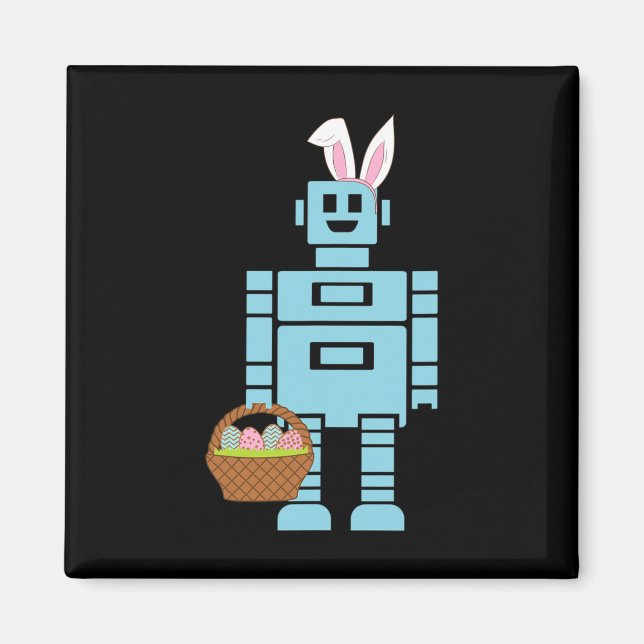 Funny Easter Robot Design  Magnet (Front)