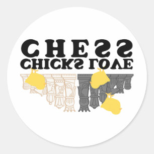 Funny Easter Shirt For Chess Lover Chicks Love Che Classic Round Sticker