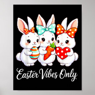 Funny easter squad bunnies family matching retro poster
