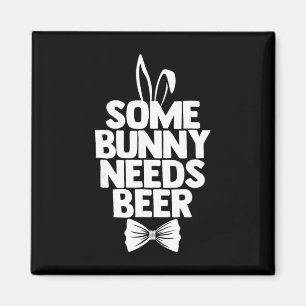 Funny Easter Tee Men Some Bunny Needs Beer Happy E Magnet