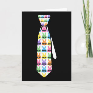 Funny Easter Tie With Bunnies For Boys And Men Card