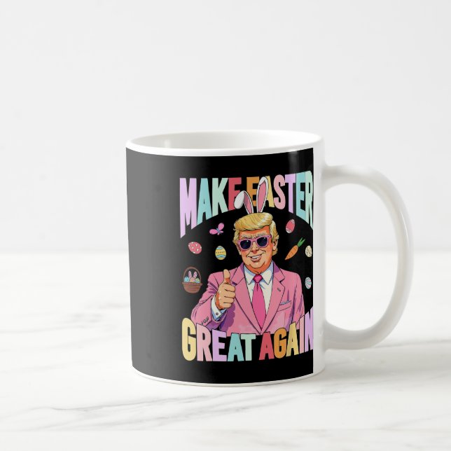 Funny Easter Trum Bunny Make Easter Great Again  Coffee Mug (Right)