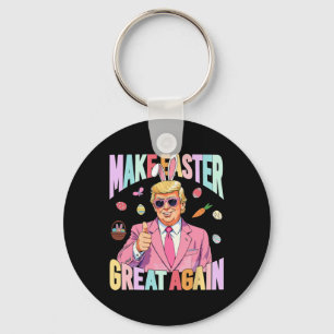 Funny Easter Trum Bunny Make Easter Great Again Key Ring
