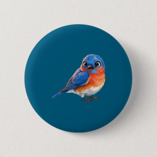 Funny Eastern Bluebird Bird Lovers 6 Cm Round Badge