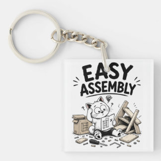Funny Easy Assembly Keychain – Cute Family Humour 