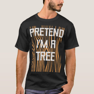 Funny Easy Lazy Halloween Pretend A Tree Trunk Of T-Shirt