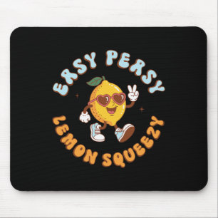 Funny Easy Peasy Lemon Squeezy Retro Summer Vacati Mouse Pad
