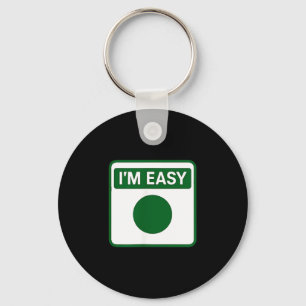 Funny easy snowboard ski mountain sign skiing joke key ring