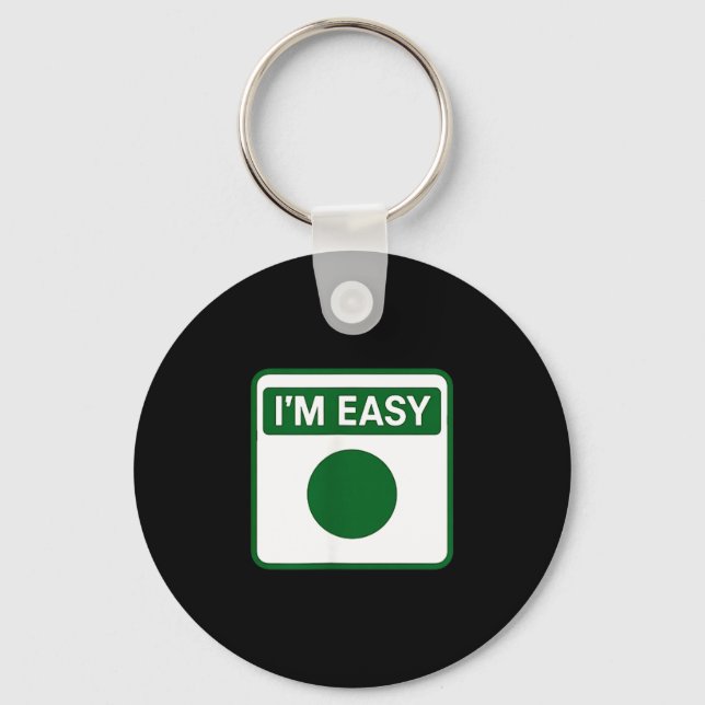 Funny easy snowboard ski mountain sign skiing joke key ring (Front)