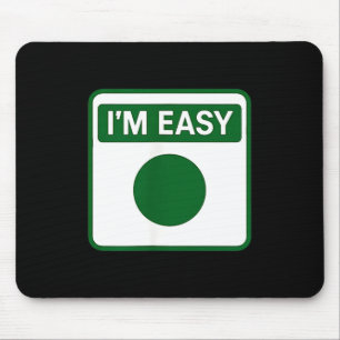 Funny easy snowboard ski mountain sign skiing joke mouse pad
