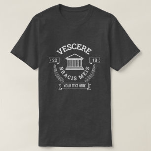 Funny Eat My Shorts Latin Crest Custom T-Shirt