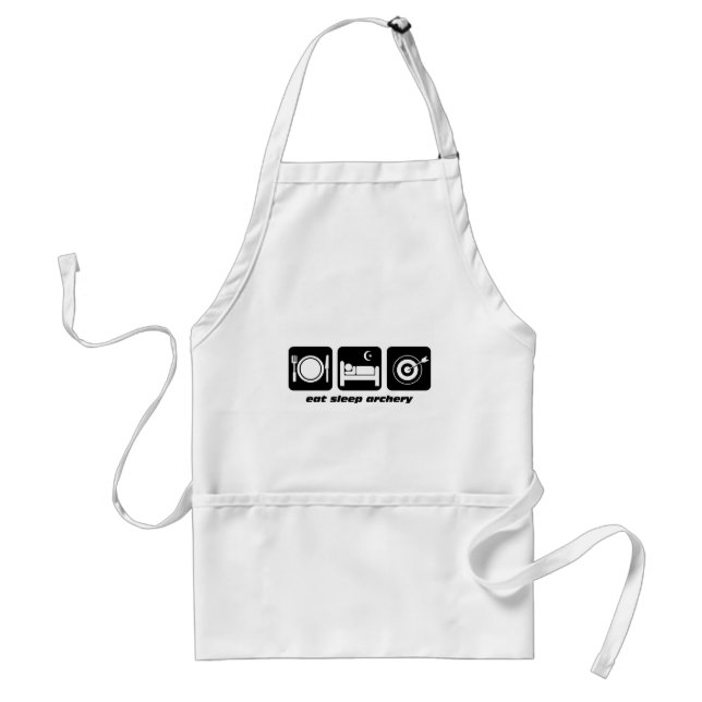 Funny eat sleep archery standard apron (Front)