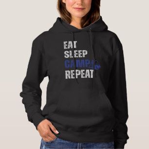 Funny Eat Sleep Camp Repeat lover camping quote Hoodie