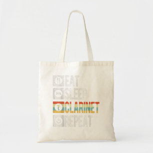 Funny Eat Sleep Clarinet Repeat Player Musician Re Tote Bag