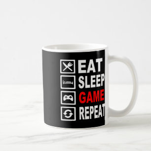 Funny Eat Sleep Game Repeat For Video Games Lovers Coffee Mug