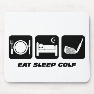 Funny eat sleep golf mouse pad