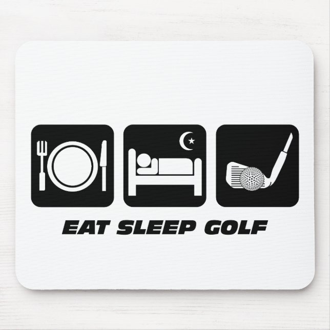 Funny eat sleep golf mouse pad (Front)