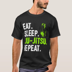 Funny Eat Sleep Jiu Jitsu Repeat Brazilian BJJ MMA T-Shirt