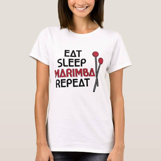 Funny Eat Sleep Marimba Repeat T-shirt Marimba (Front)