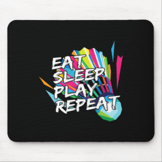 Funny Eat Sleep Play Repeat Player Gift Love Tee Mouse Pad