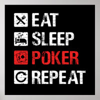 Funny eat sleep poker repeat Casino word art 