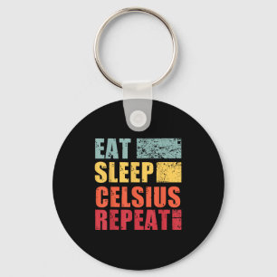 Funny Eat Sleep Quotes Cryptos Uni Black Modern Key Ring