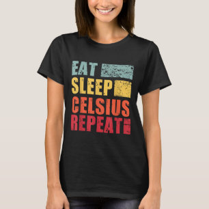 Funny Eat Sleep Quotes Cryptos Uni Black Modern  T-Shirt