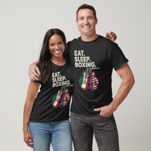 Funny Eat Sleep Repeat Boxing T-Shirt