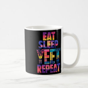 Funny Eat Sleep Yeet Repeat Vintage Yeet Summer Vi Coffee Mug