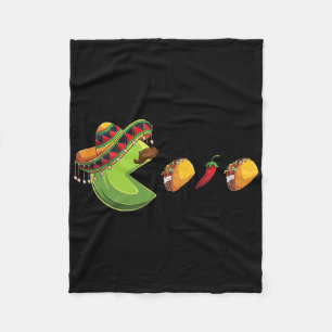 Funny Eating Tacos Cinco De Mayo Boys Kids Woman M Fleece Blanket