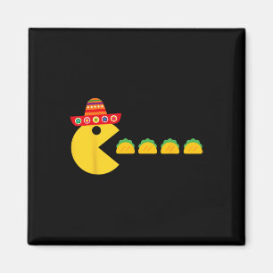 Funny Eating Tacos Fiesta Cinco De Mayo Mexican Me Magnet