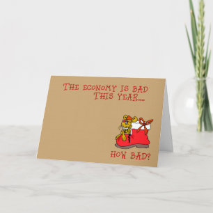 Funny Economy Christmas Holiday Card