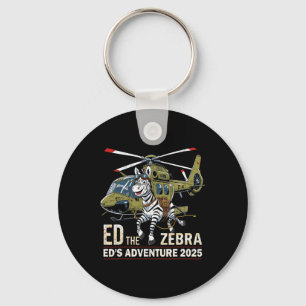 Funny Ed The Zebra 2025 Adventure Retro Vintage 2 Key Ring