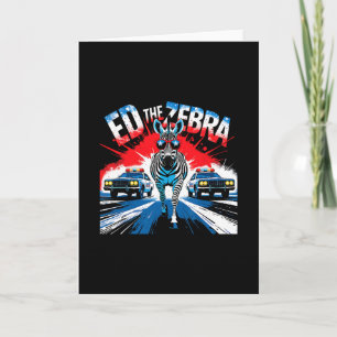 Funny Ed The Zebra 2025 Adventure Retro Vintage Card