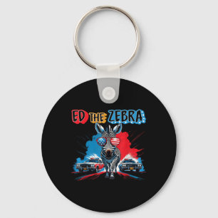 Funny Ed The Zebra 2025 Captured Retro Vintage 4th Key Ring